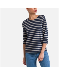 Футболка в полоску рукава 34 синий Vero moda