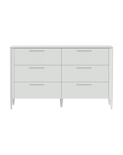 Комод с 6 ящиками из массива бука белый So'home