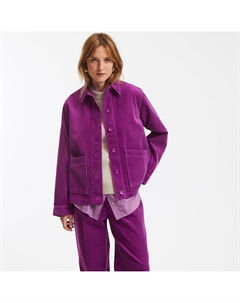 Свободный пиджак из вельвета Signature LEONY фиолетовый Laredoute