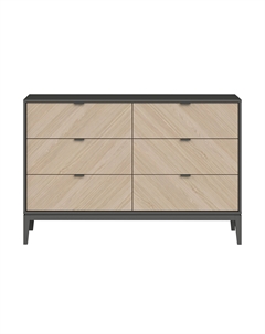 Комод из массива бука серый So'home