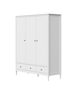 Шкаф 3-х створчатый из массива бука белый So'home