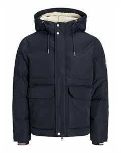 Куртка стеганая с капюшоном на флисовой подкладке синий Laredoute