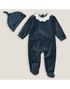 Комплект из пижамы с шапочкой из велюра синий Laredoute