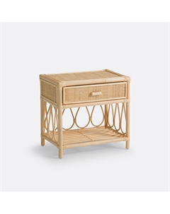 Тумба для изголовья с 1 ящиком 1 полка из ротанга Kiara бежевый La redoute interieurs