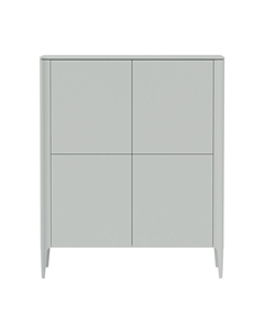 Шкаф с 4 дверями из массива бука серый Laredoute