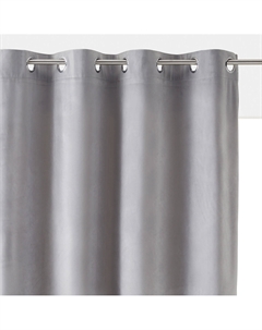 Штора из велюра с люверсами Balzain серый Laredoute