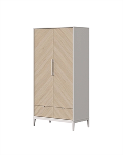 Шкаф 2-х створчатый из массива бука белый So'home