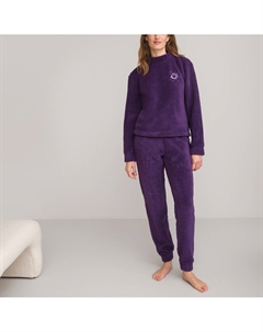 Пижама из искусственного меха под мутон фиолетовый La redoute collections