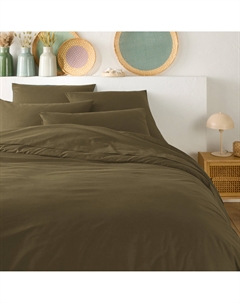 Пододеяльник из переработанного хлопка Scenario зеленый La redoute interieurs