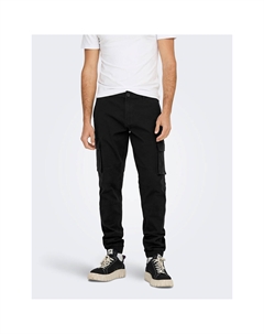 Брюки-карго из хлопка Cam черный Only & sons