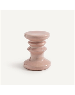 Стол журнальный из глазурованной керамики с кракелюрами Lulla розовый Am.pm.