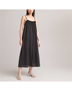 Платье на тонких бретелях черный Laredoute