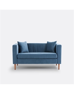 Диван из велюра двухместный Hadda синий Laredoute