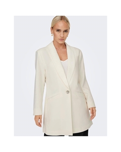 Блейзер длинный прямого покроя белый Only