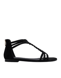 Босоножки на низком каблуке с закрытым задником черный Tamaris