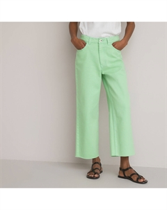 Брюки мом средняя посадка зеленый La redoute collections