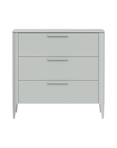 Комод с 3 ящиками 90 см из массива бука серый Laredoute