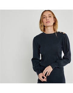 Пуловер с круглым вырезом синий La redoute collections