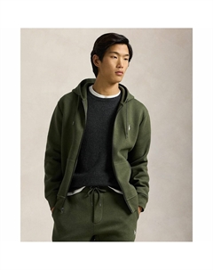 Толстовка с капюшоном на молнии технология Double Knit Tech зеленый Laredoute