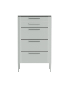 Комод с 5 ящиками из массива бука серый So'home