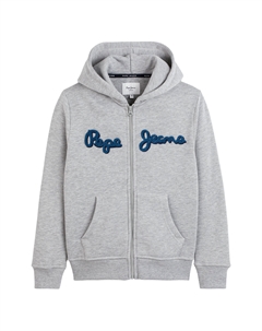 Свитшот с капюшоном серый Laredoute