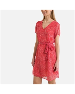 Платье короткое с принтом розовый Only