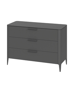 Комод с 3 ящиками 120 см из массива бука серый Laredoute