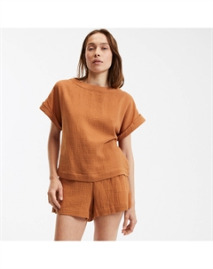 Пижама из муслина каштановый La redoute collections