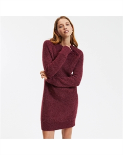 Платье-пуловер из смеси альпаки Signature красный La redoute collections