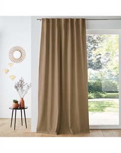 Штора из льна и хлопка со скрытыми клапанами Tama каштановый Laredoute