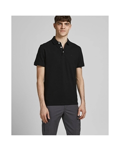 Футболка-поло с короткими рукавами из трикотажа пике черный Jack & jones