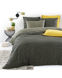 Пододеяльник из хлопкового сатина Jacob серый La redoute interieurs