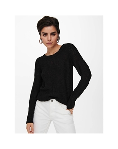 Пуловер с вырезом-лодочкой из тонкого трикотажа черный Laredoute