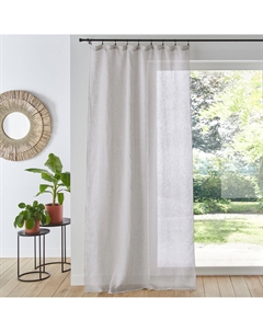 Полупрозрачная льняная штора Onega серый Laredoute