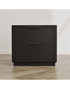 Тумба прикроватная с покрытием из эмали 2 ящика черный Laredoute
