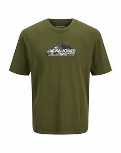 Футболка с принтом гора зеленый Laredoute