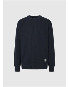 Джемпер с круглым вырезом синий Laredoute