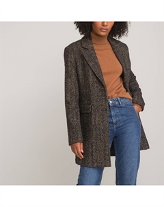 Пальто с шевронами каштановый Laredoute