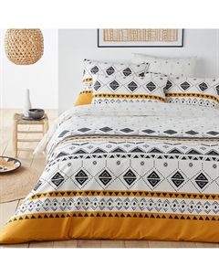 Пододеяльник из хлопкового перкаля Bahiya бежевый La redoute interieurs