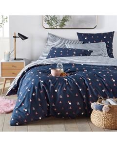 Пододеяльник из хлопковой перкали Digna синий La redoute interieurs