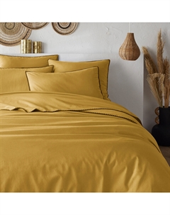 Пододеяльник из хлопка с вышивкой Merida желтый La redoute interieurs