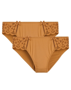 Комплект из 2 трусов Signatures GIROFLE каштановый La redoute collections