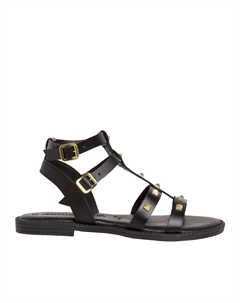 Сандалии на низком каблуке черный Laredoute