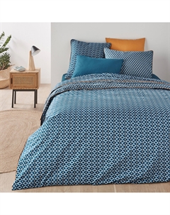 Пододеяльник 100 хлопок Pallazzo синий La redoute interieurs