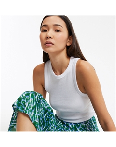 Майка с американской проймой белый Laredoute