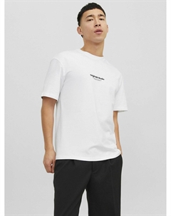 Футболка с круглым вырезом и логотипом белый Jack & jones