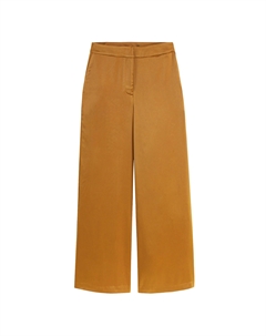 Широкие атласные брюки каштановый La redoute collections