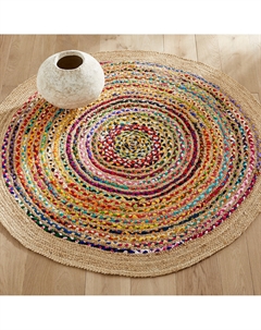 Ковер из джута и хлопка 150 см Jaco разноцветный Laredoute