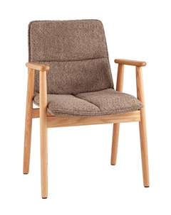 Стул обеденный из мягкой ткани букле каштановый So'home