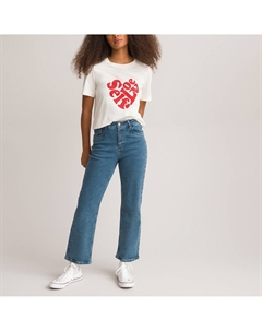 Джинсы мом 10-18 лет синий Laredoute